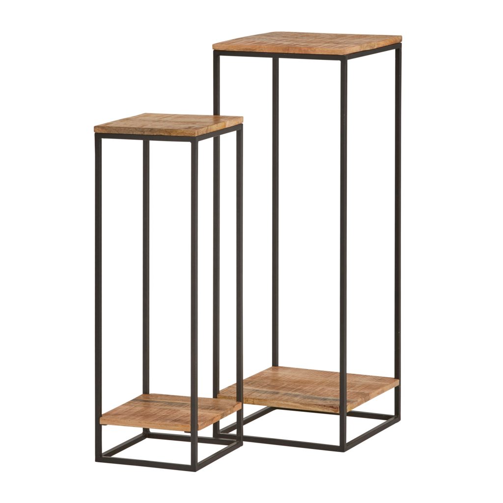 Bijzettafel hoog laag, set van 2