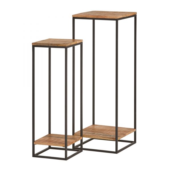 Bijzettafel hoog laag, set van 2