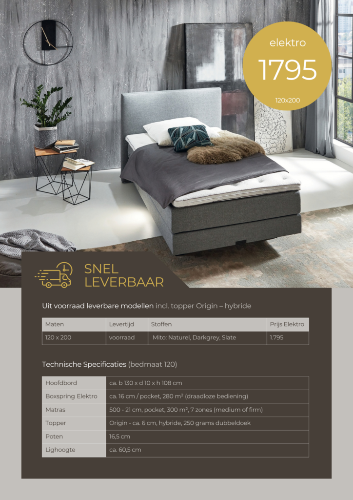 Boxspring Barcelona Flyer voorkant
