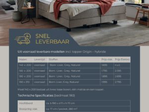 Boxspring Atie Flyer voorkant elektrisch