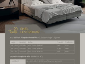 Boxspring Toni Flyer voorkant elektrisch