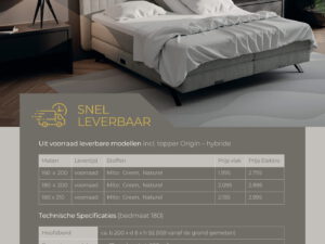 Boxspring Toni Flyer voorkant vlak