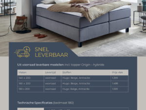 Boxspring Vsixty Flyer voorkant