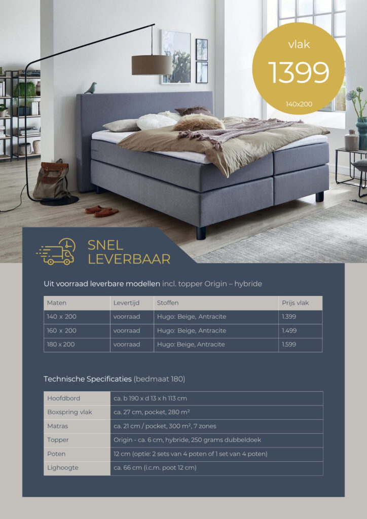 Boxspring Vsixty Flyer voorkant